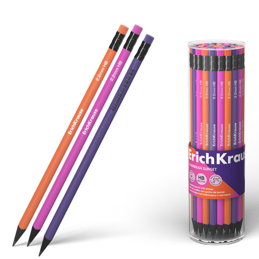 Picture of EK PENCIL CARIBBEAN SUNSET ROUND WITH ERASER